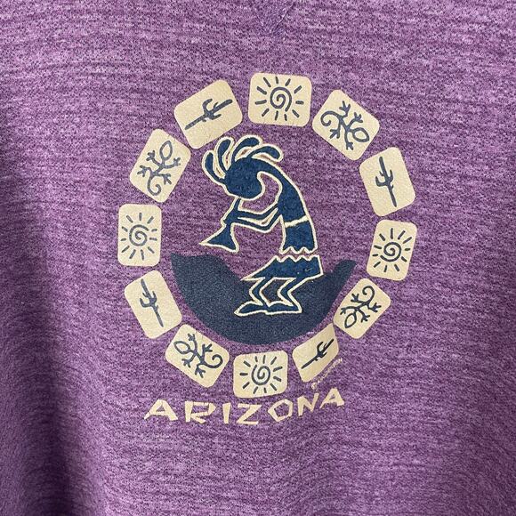 Angderson Vintage Arizona Kokopelli 90s Burgandy Purple Crew Neck Sweatshirt XXL - Picture 2 of 7